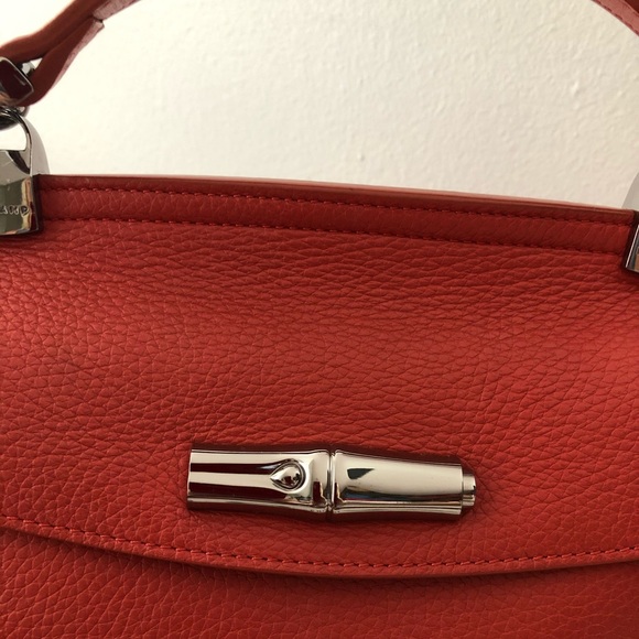 Longchamp top handle shoulder bag red. - Picture 4 of 8